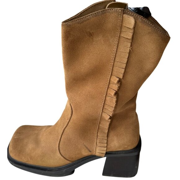 Unlisted Brand Women's Leather Upper Tan Mid Heel Boots w/Side Zip Size 8M-READ - Picture 14 of 16